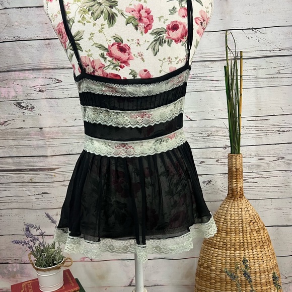VTG Hannah Jo Lace Trim 100% Silk Camisole Top - Picture 4 of 7